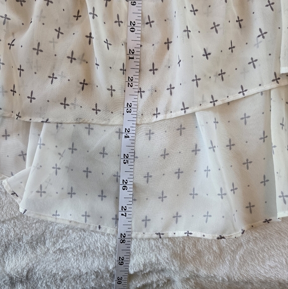 Eyeshadow NWT Sm White Flowing Whimsy SHEER SLEEVELESS TUNIC HI-LO FEMME Y2K - Picture 9 of 15